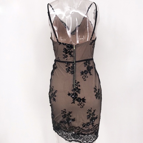 LAST 2 (M & L size) !!!!! Black Sequins Backless Luxury Dress - Picture 3 of 8